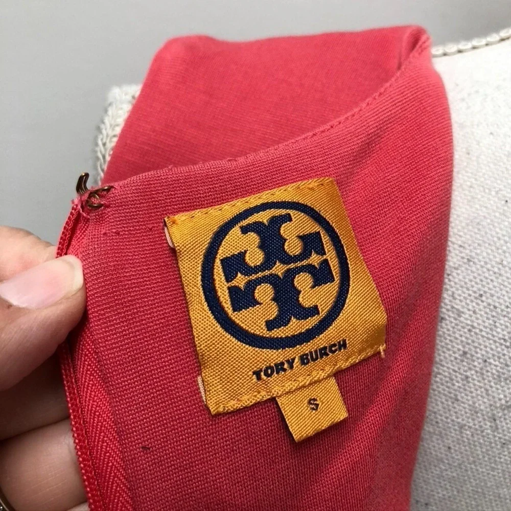 Tory Burch Shift Dress Womens Small Coral Red Business Office Career Teacher‎